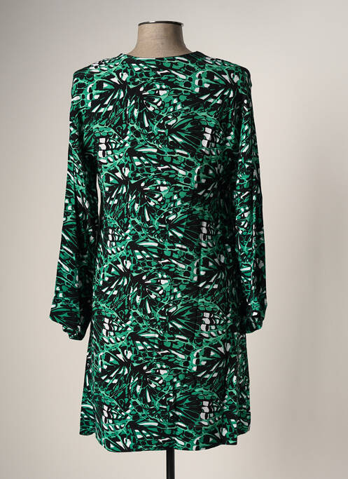 Robe courte vert LA FEE MARABOUTEE pour femme