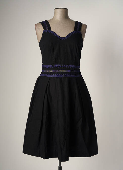 Robe mi-longue noir LA FEE MARABOUTEE pour femme