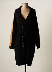 Manteau long noir MARINA V pour femme seconde vue