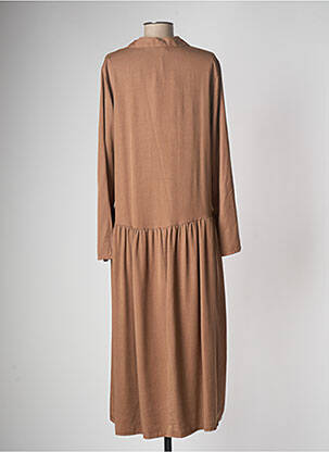 Robe longue manches longues manches longues marron LE STREGHE femme