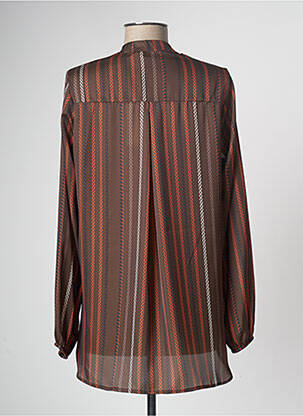 Blouse imprimé fantaisie manches longues marron LE STREGHE femme