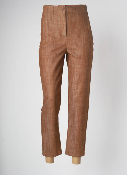 Pantalon 7/8 marron LE STREGHE pour femme