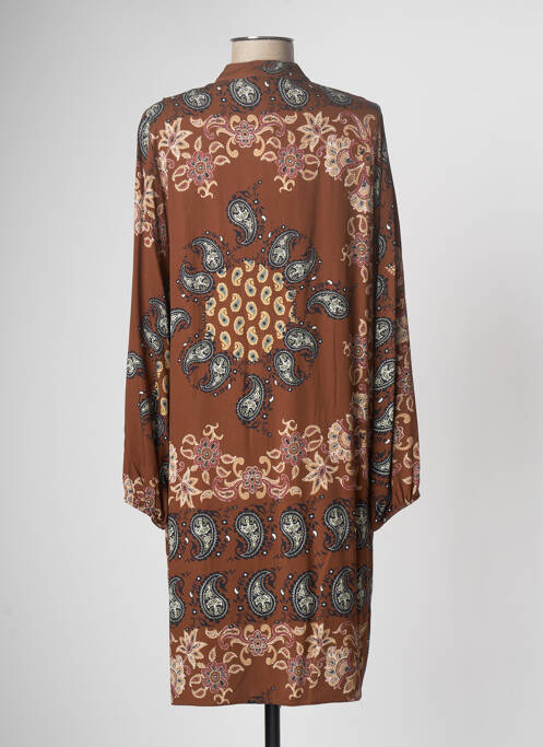 Robe mi-longue marron LE STREGHE pour femme