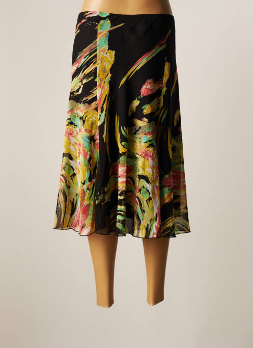 Jupe mi-longue taille normale noir QUATRE VINGT JOURS femme