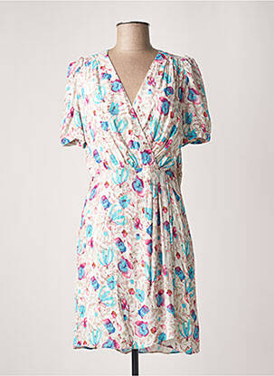 Robe courte manches courtes manches courtes bleu ARTLOVE femme