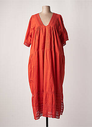 Robe longue rouge CHICOSOLEIL pour femme