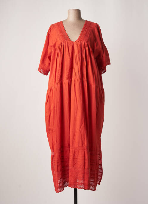 Robe longue rouge CHICOSOLEIL pour femme