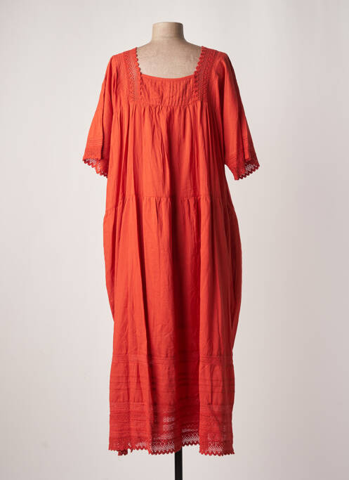 Robe longue rouge CHICOSOLEIL pour femme