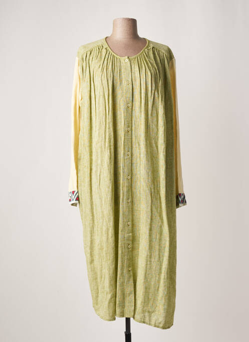 Robe mi-longue vert CHICOSOLEIL pour femme