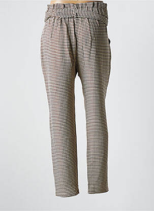 Pantalon droit taille haute taille haute marron LA PETITE ETOILE femme