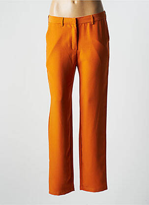 Pantalon droit orange LA PETITE ETOILE pour femme