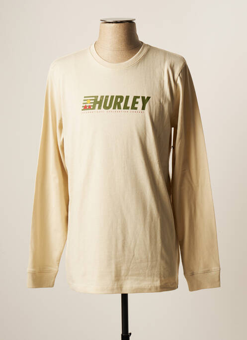 T-shirt beige HURLEY pour homme