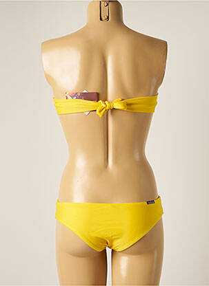 Maillot de bain 2 pièces stretch haut soutien-gorge moulé jaune RIO DE SOL femme