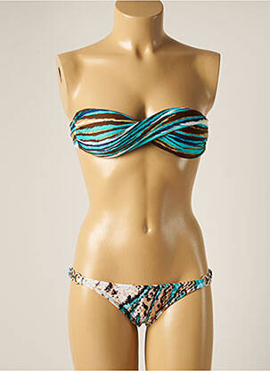 Maillot de bain 2 pièces stretch haut soutien-gorge balconnet bleu RIO DE SOL femme