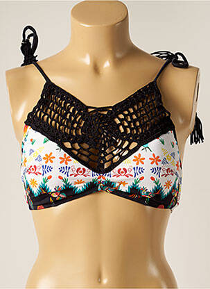Haut de maillot de bain stretch haut triangles blanc DESPI femme