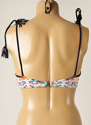 Haut de maillot de bain stretch haut triangles blanc DESPI femme