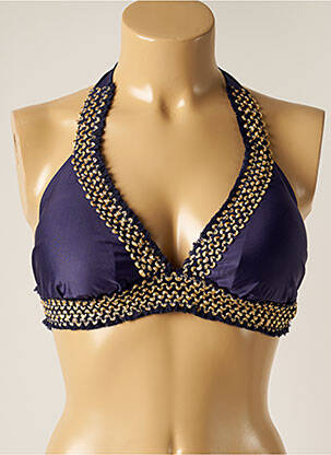 Haut de maillot de bain stretch haut triangles bleu DESPI femme