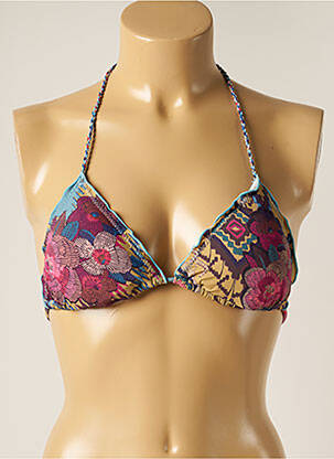Haut de maillot de bain stretch haut triangles rose DESPI femme