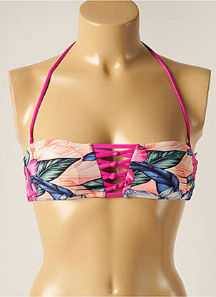 Haut de maillot de bain stretch haut bandeau rose RIP CURL femme
