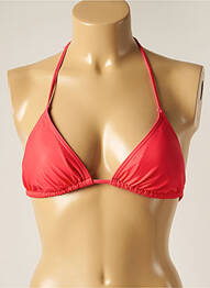 Haut de maillot de bain fermeture liens à nouer haut triangles rouge SOWE femme