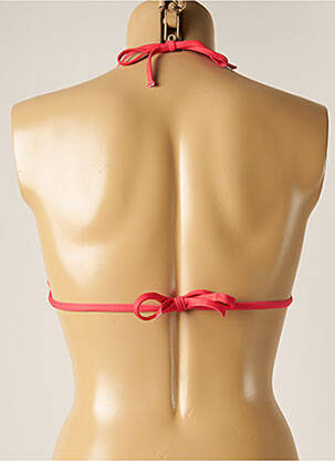 Haut de maillot de bain fermeture liens à nouer haut triangles rouge SOWE femme