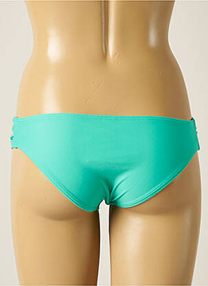 Bas de maillot de bain effet matière satinée culotte vert SOWE femme