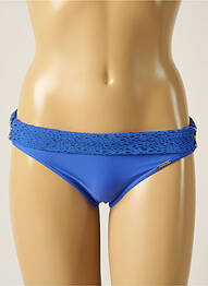 Bas de maillot de bain effet matière satinée culotte bleu BANANA MOON femme