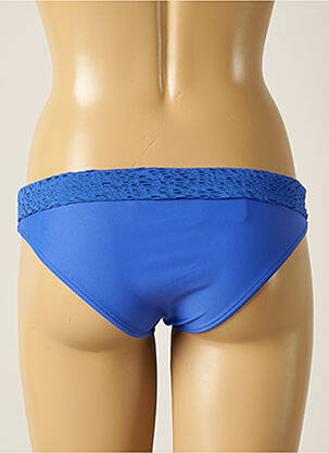 Bas de maillot de bain effet matière satinée culotte bleu BANANA MOON femme