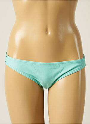 Bas de maillot de bain effet matière satinée culotte vert SOWE femme