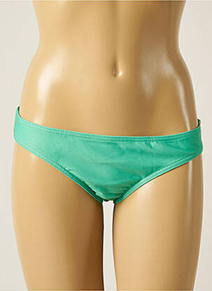 Bas de maillot de bain effet matière satinée culotte vert SOWE femme