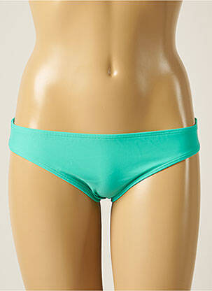 Bas de maillot de bain effet matière satinée culotte vert SOWE femme