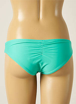 Bas de maillot de bain effet matière satinée culotte vert SOWE femme
