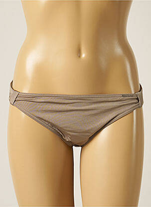 Bas de maillot de bain effet matière satinée bikini beige BANANA MOON femme