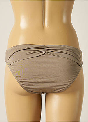 Bas de maillot de bain effet matière satinée bikini beige BANANA MOON femme