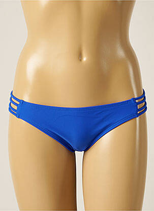 Bas de maillot de bain effet matière satinée culotte bleu SOWE femme