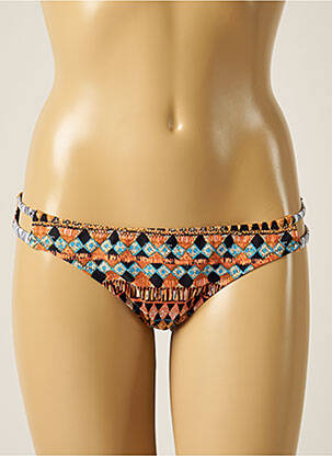 Bas de maillot de bain imprimé fantaisie culotte orange VOLCOM femme