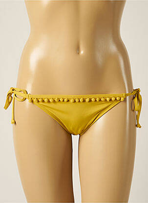 Bas de maillot de bain effet matière satinée bikini jaune BILLABONG femme