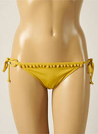 Bas de maillot de bain effet matière satinée bikini jaune BILLABONG femme