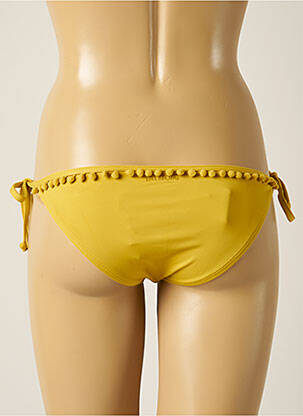 Bas de maillot de bain effet matière satinée bikini jaune BILLABONG femme