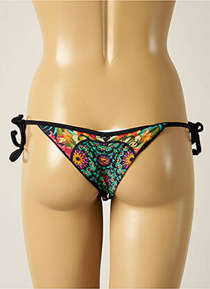Bas de maillot de bain imprimé fantaisie bikini noir BLUEMAN femme