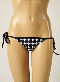 Bas de maillot de bain effet matière satinée bikini noir RIO DE SOL femme