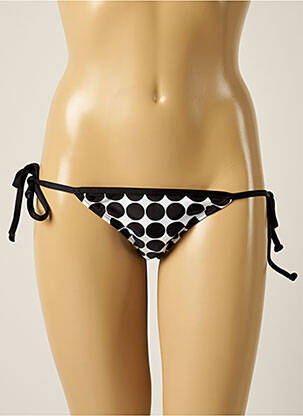 Bas de maillot de bain effet matière satinée bikini noir RIO DE SOL femme