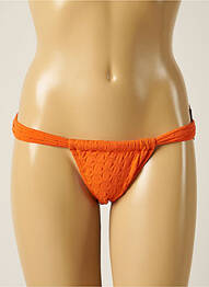 Bas de maillot de bain effet matière satinée bikini orange RIO DE SOL femme