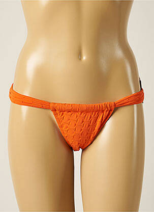 Bas de maillot de bain effet matière satinée bikini orange RIO DE SOL femme