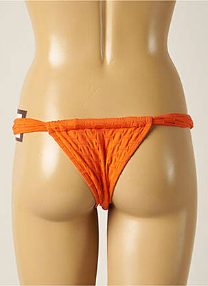 Bas de maillot de bain tissage texturé bikini orange RIO DE SOL femme