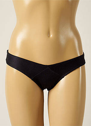 Bas de maillot de bain effet matière satinée culotte noir DESPI femme