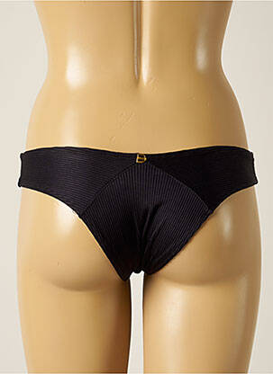 Bas de maillot de bain effet matière satinée culotte noir DESPI femme