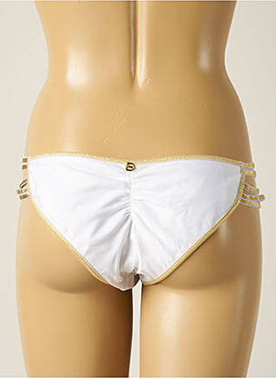 Bas de maillot de bain effet matière satinée culotte blanc DESPI femme