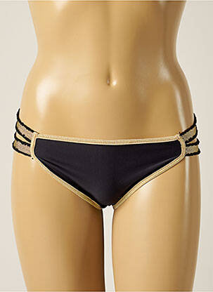 Bas de maillot de bain effet matière satinée culotte noir DESPI femme