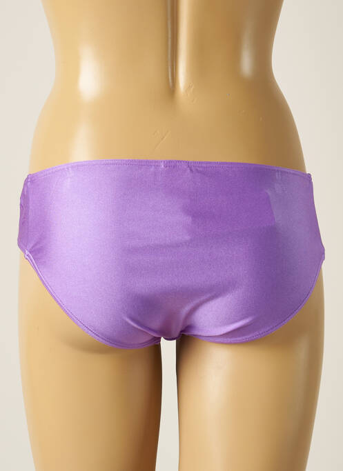 Bas de maillot de bain effet matière satinée culotte violet SEAFOLLY femme